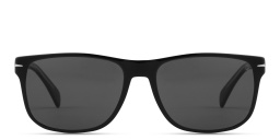 Shop DAVID BECKHAM Clip-On Wide Rectangle Eyeglasses in Black online.