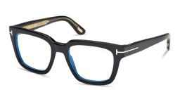 Shop TOM FORD T Logo Square Eyeglasses in Black online.