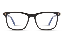 Shop TOM FORD T Logo Square Eyeglasses in Black online.