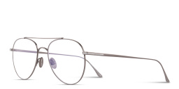 Shop TOM FORD T Logo Pilot Eyeglasses in Gunmetal online.