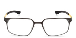 ic! berlin AMG 12 Square Eyeglasses in Shiny Gunmetal – Product Photo 1