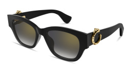 Shop Cartier Panthère de Cartier Rectangle Sunglasses in Black online.