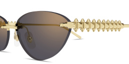 Cartier Clash de Cartier Rimless Cat-Eye Sunglasses in Gold – Product Photo 3