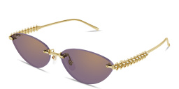 تسوق نظارات شمسية كلاش دو كارتييه طراز كات آي بدون إطار كارتييه بلون ذهبي أونلاين.