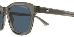 Shop MONTBLANC Snowcap Panthos Sunglasses in Grey online.