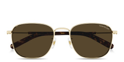 MONTBLANC Snowcap Panthos Sunglasses in Gold – Product Photo 1