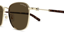 MONTBLANC Snowcap Panthos Sunglasses in Gold – Product Photo 3