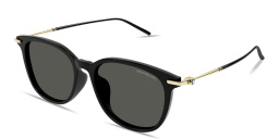 MONTBLANC Meisterstück Square Sunglasses in Black – Product Photo 2