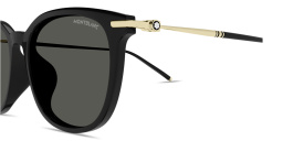 MONTBLANC Meisterstück Square Sunglasses in Black – Product Photo 3