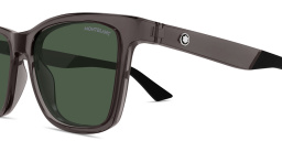 MONTBLANC Snowcap Rectangle Sunglasses in Grey – Product Photo 3