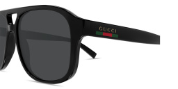 GUCCI Web Aviator Sunglasses in Black – Product Photo 3
