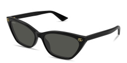 Shop GUCCI GG Motif Cat-Eye Sunglasses in Black online.