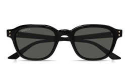 تسوق نظارات شمسية مربّعة مزدانة بمسامير غوتشي غوتشي بلون أسود أونلاين.