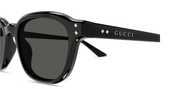 تسوق نظارات شمسية مربّعة مزدانة بمسامير غوتشي غوتشي بلون أسود أونلاين.