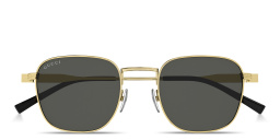 Shop GUCCI Web Square Sunglasses in Gold online.