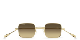 Shop GUCCI Engraved Logo Unisex Square Sunglasses in Gold online.