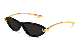 Shop BOTTEGA VENETA Knot Cat-Eye Sunglasses in Black online.