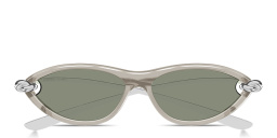 Shop BOTTEGA VENETA Knot Cat-Eye Sunglasses in Transparent Sand online.