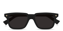Shop BOTTEGA VENETA Triangle Unisex Square Sunglasses in Black online.