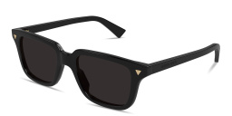 Shop BOTTEGA VENETA Triangle Unisex Square Sunglasses in Black online.