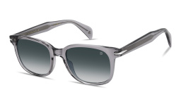 Shop DAVID BECKHAM Talisman Square Sunglasses in Transparent Grey online.