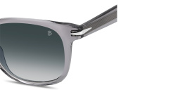 Shop DAVID BECKHAM Talisman Square Sunglasses in Transparent Grey online.