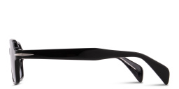 تسوق نظارات شمسية مستطيلة بشعار العلامة ديفيد بيكهام بلون أسود أونلاين.