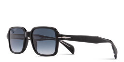 Shop DAVID BECKHAM Talisman Rectangle Sunglasses in Black online.