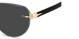 Shop DAVID BECKHAM Talisman Rimless Pilot Sunglasses in Shiny Gold online.