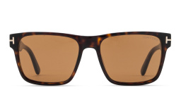 Shop TOM FORD Calder Square Sunglasses in Havana online.
