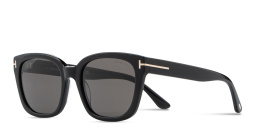 Shop TOM FORD Haylay Square Sunglasses in Black online.