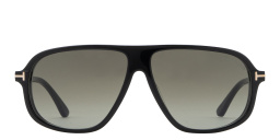 Shop TOM FORD T Logo Aviator Sunglasses in Black online.