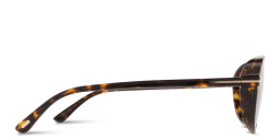 Shop TOM FORD T Logo Aviator Sunglasses in Dark Havana online.