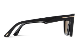Shop TOM FORD Lelio Square Sunglasses in Black online.