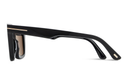 Shop TOM FORD Lelio Square Sunglasses in Black online.