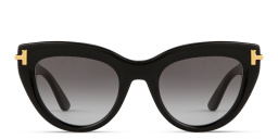 Shop TOM FORD Icon Cat-Eye Sunglasses in Black online.