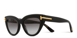 Shop TOM FORD Icon Cat-Eye Sunglasses in Black online.