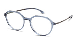 Shop ic! berlin Elis Unisex Panthos Eyeglasses in Transparent Light Blue online.