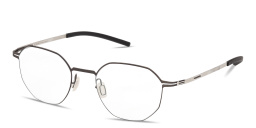 Shop ic! berlin Gen Irregular Eyeglasses in Matte Dark Brown online.