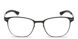 Shop ic! berlin Luka Unisex Square Eyeglasses in Matte Black online.