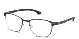 Shop ic! berlin Luka Unisex Square Eyeglasses in Matte Black online.