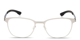 Shop ic! berlin Luka Unisex Square Eyeglasses in Matte Light Ruthenium online.