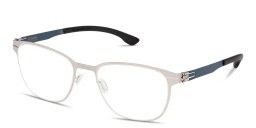Shop ic! berlin Luka Unisex Square Eyeglasses in Matte Light Ruthenium online.