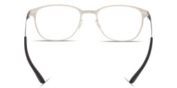 Shop ic! berlin Luka Unisex Square Eyeglasses in Matte Light Ruthenium online.