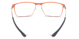 Shop ic! berlin Stuart L. Wide Square Eyeglasses in Blue online.
