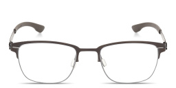 Shop ic! berlin The Lone Wolf Square Eyeglasses in Dark Brown online.