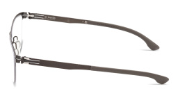 Shop ic! berlin The Lone Wolf Square Eyeglasses in Dark Brown online.