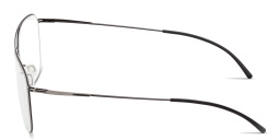 Shop ic! berlin Wes Unisex Wide Aviator Eyeglasses in Matte Black online.