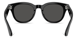 Shop BURBERRY Engraved Logo Round Sunglasses in Black online.