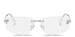 نظارات طبية فندي فيرست كريستال واسعة غير منتظمة بدون إطار من فيندي بلون فضي - صورة المنتج 1